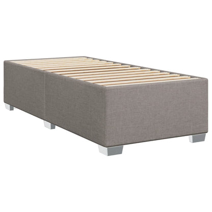 Box Spring Bed with Mattress Taupe 100x200 cm Fabric