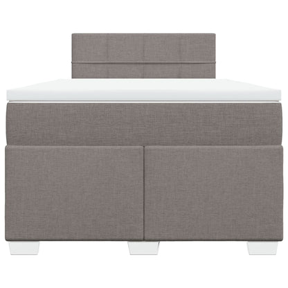 Box Spring Bed with Mattress Taupe 120x190 cm Fabric