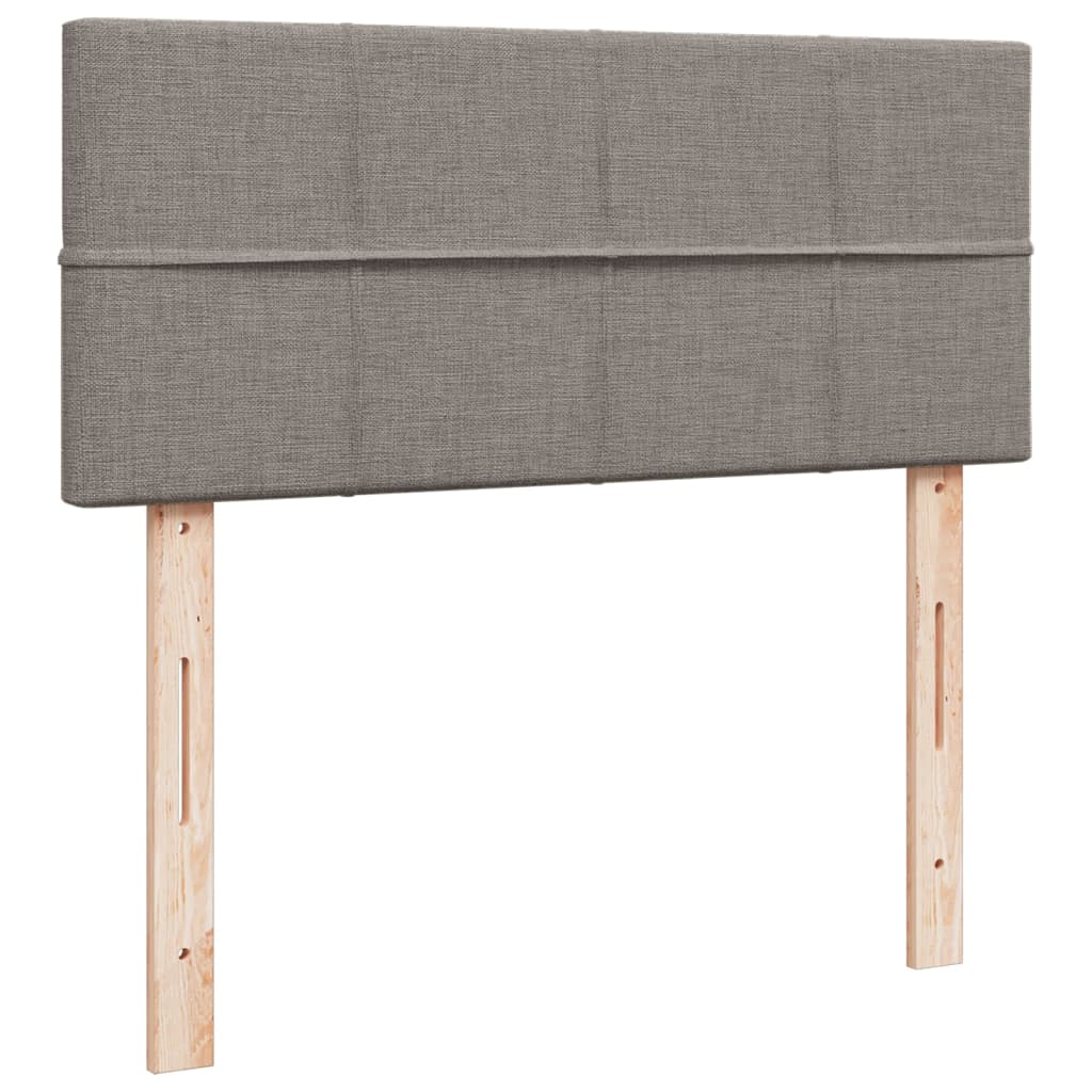 Box Spring Bed with Mattress Taupe 120x190 cm Fabric