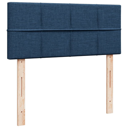 Box Spring Bed with Mattress Blue 120x190 cm Fabric