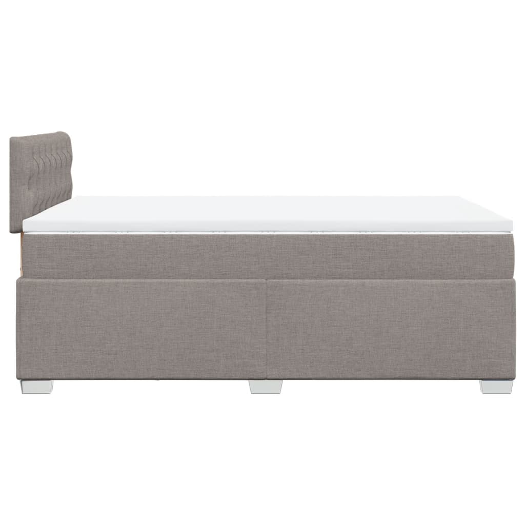 Box Spring Bed with Mattress Taupe 120x190 cm Fabric