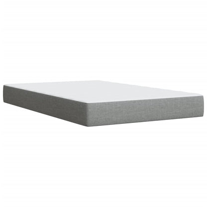 Box Spring Bed with Mattress Light Grey 120x190 cm Fabric