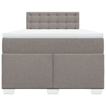 Box Spring Bed with Mattress Taupe 120x190 cm Fabric