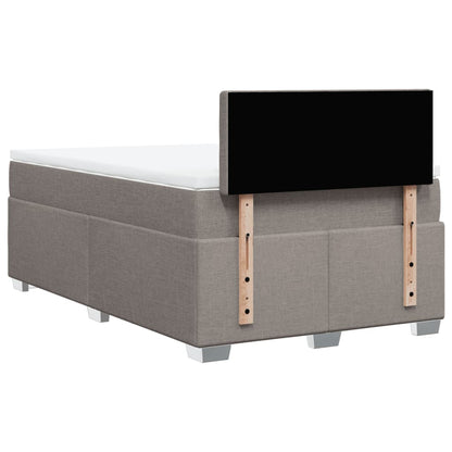 Box Spring Bed with Mattress Taupe 120x190 cm Fabric