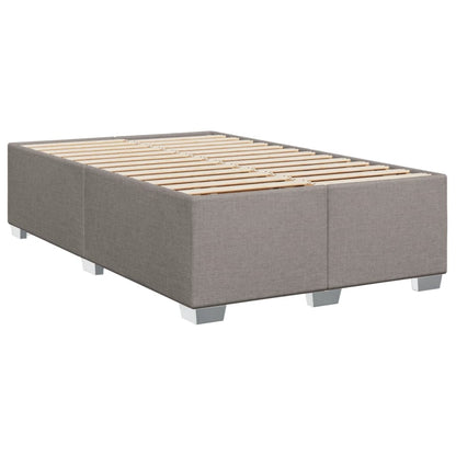 Box Spring Bed with Mattress Taupe 120x190 cm Fabric