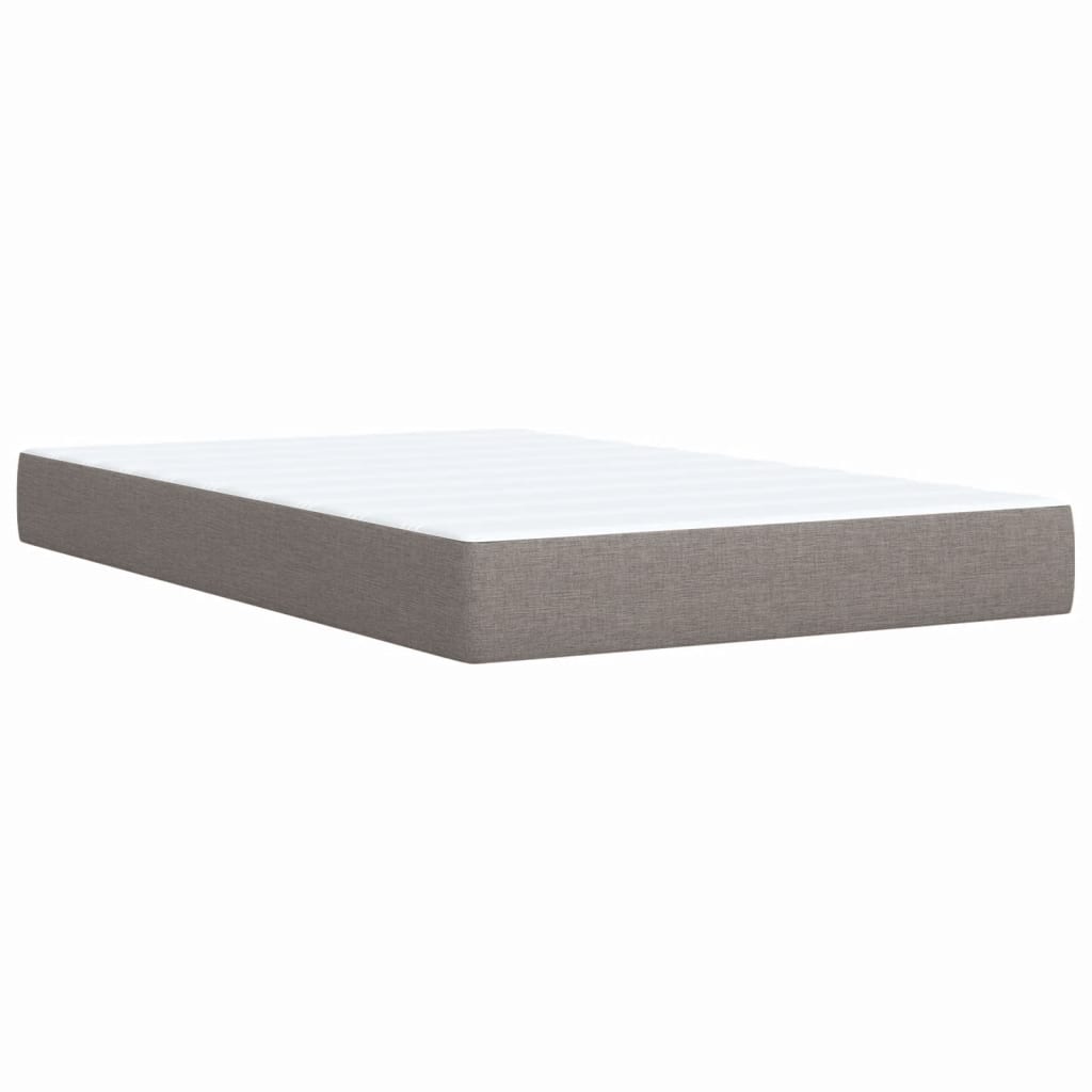 Box Spring Bed with Mattress Taupe 120x190 cm Fabric