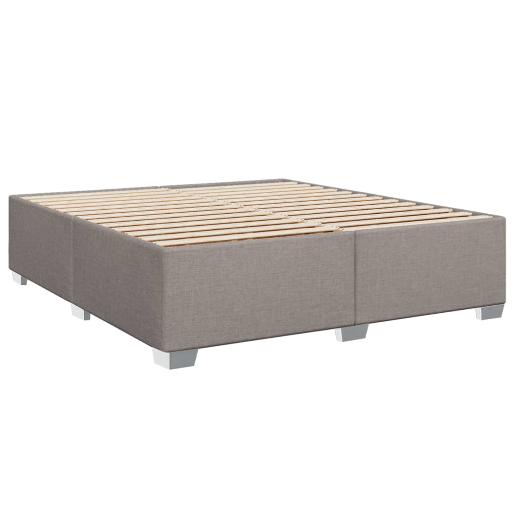 Box Spring Bed with Mattress Taupe 180x200 cm Fabric