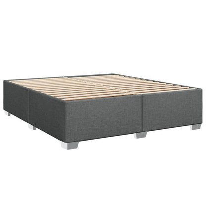 Box Spring Bed with Mattress Dark Grey 180x200 cm Fabric