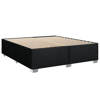 Box Spring Bed with Mattress Black 180x200 cm Fabric