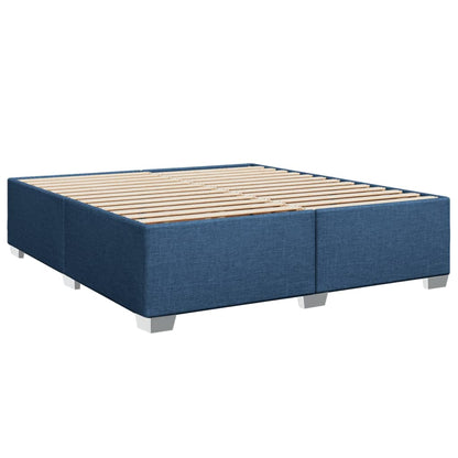 Box Spring Bed with Mattress Blue 180x200 cm Fabric