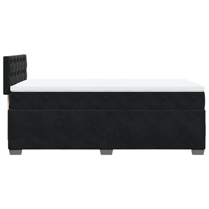 Box Spring Bed with Mattress Black 80x200 cm Velvet