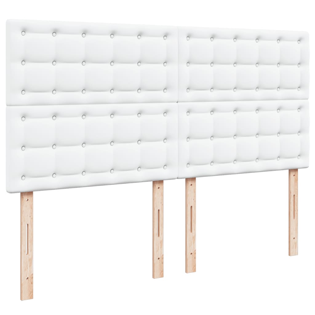 Box Spring Bed with Mattress White 200x200 cm Faux Leather