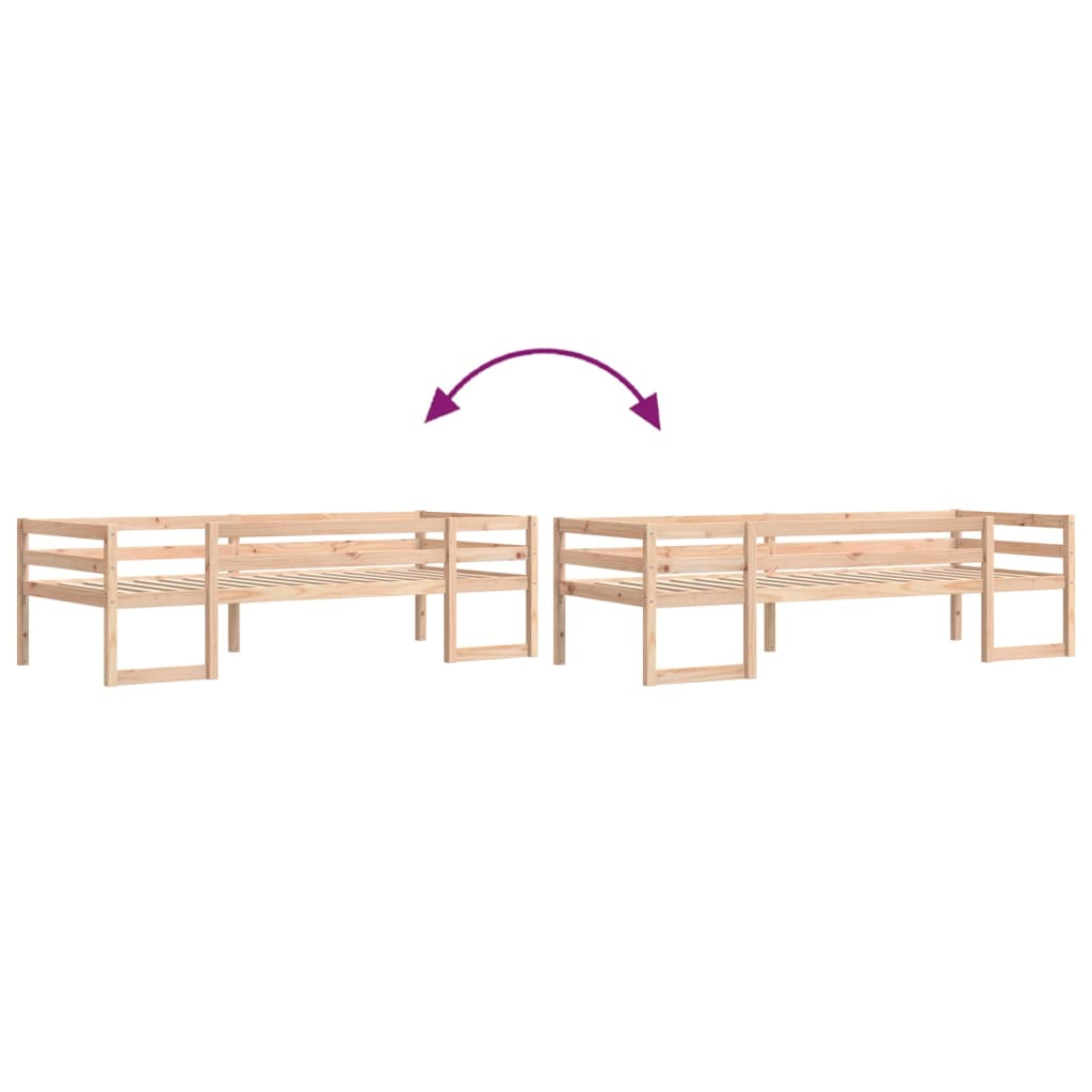 Kids' Bed Frame without Mattress 90x200 cm Solid Wood Pine