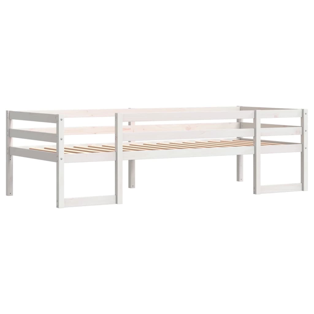 Kids' Bed Frame without Mattress White 90x190 cm Single Solid Wood Pine