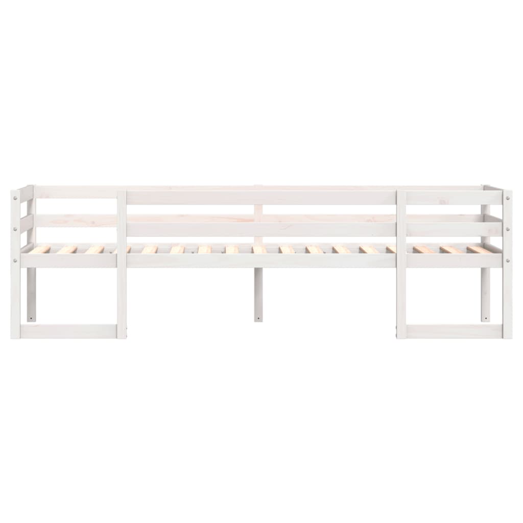 Kids' Bed Frame without Mattress White 90x190 cm Single Solid Wood Pine