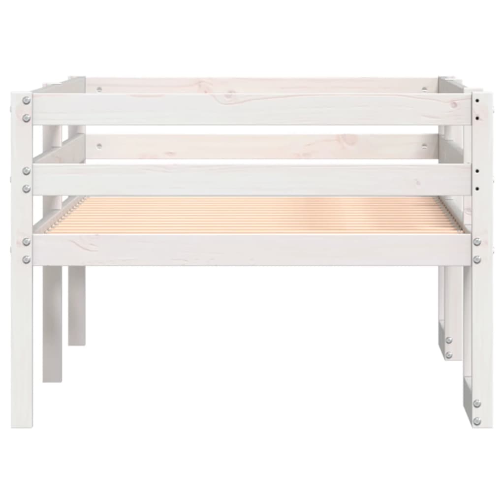 Kids' Bed Frame without Mattress White 90x190 cm Single Solid Wood Pine