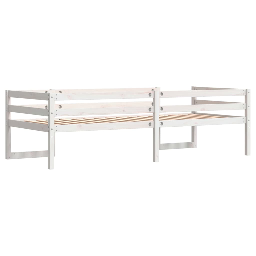 Kids' Bed Frame without Mattress White 90x190 cm Single Solid Wood Pine