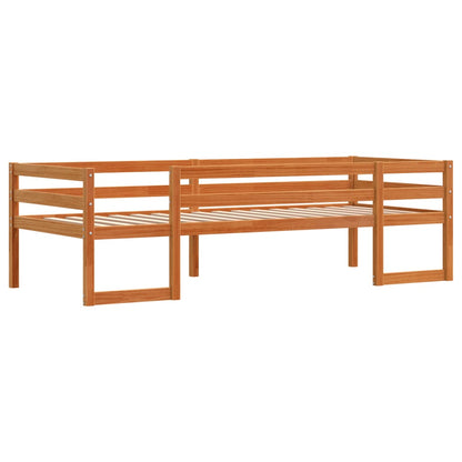 Kids' Bed Frame Wax Brown 90x190 cm Solid Wood Pine