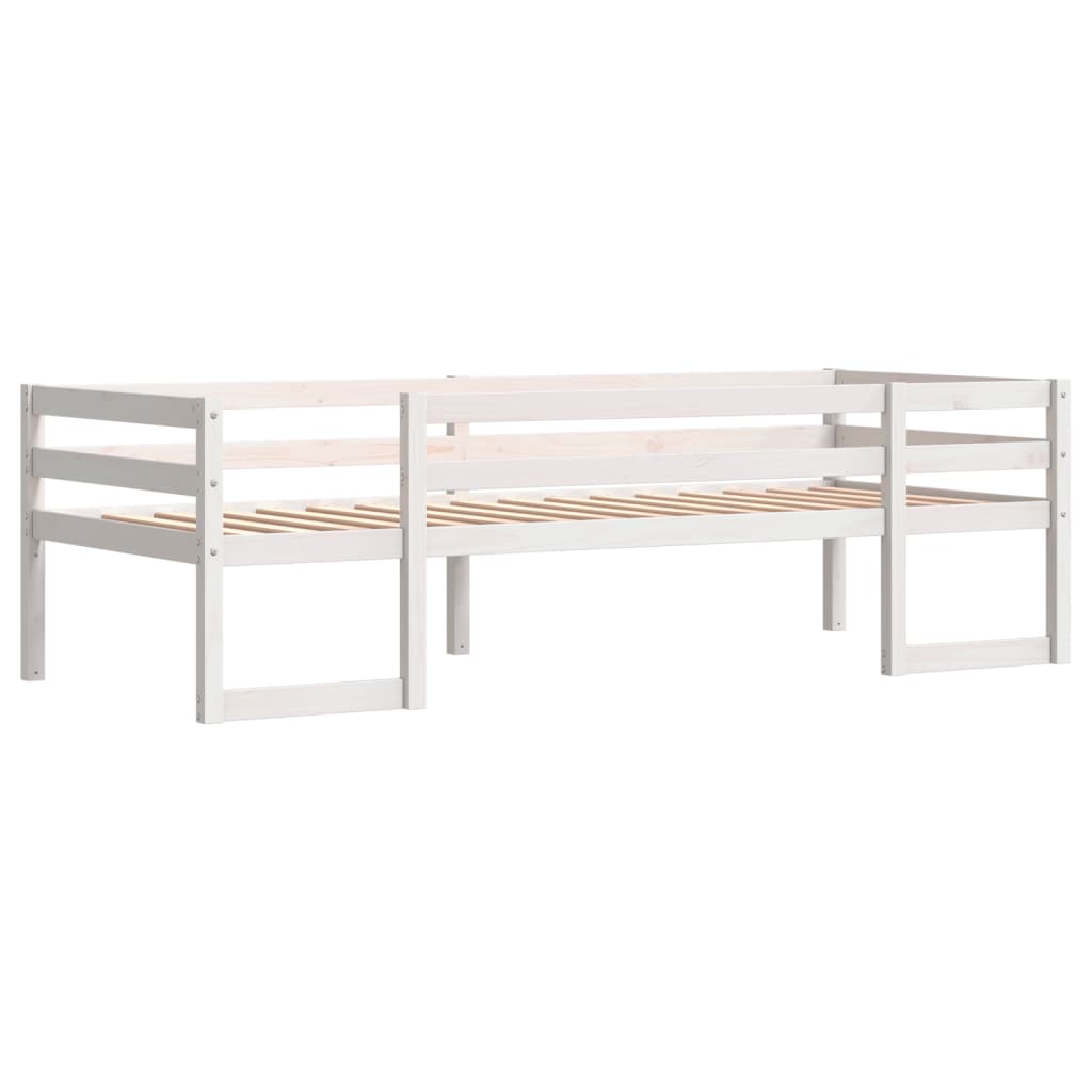 Kids' Bed Frame without Mattress White 75x190 cm Small Single Solid Wood Pine