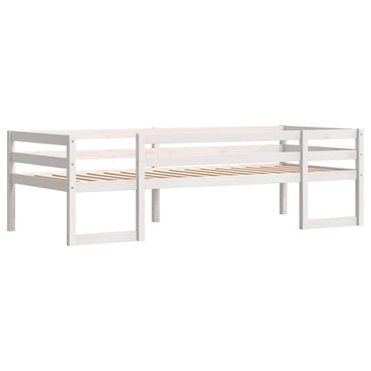 Kids' Bed Frame without Mattress White 75x190 cm Small Single Solid Wood Pine