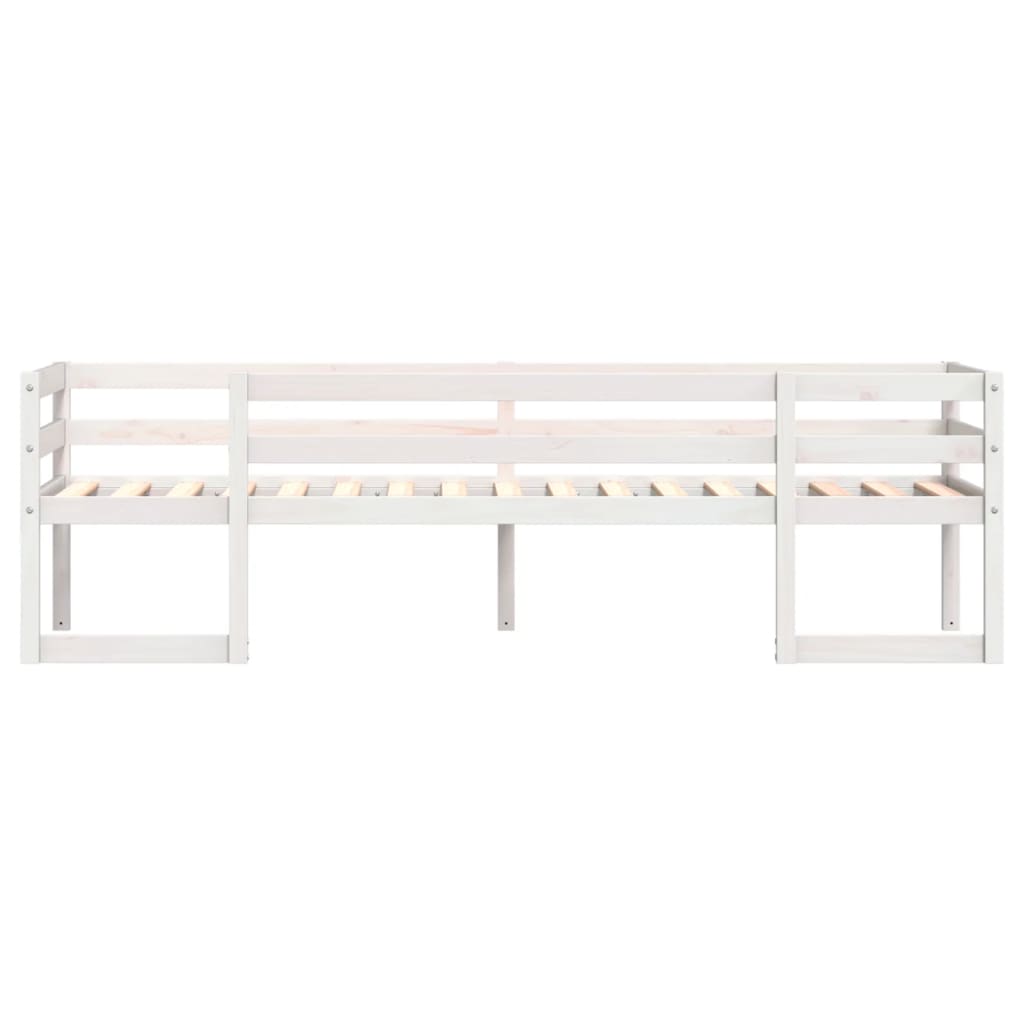 Kids' Bed Frame without Mattress White 75x190 cm Small Single Solid Wood Pine