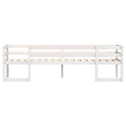 Kids' Bed Frame without Mattress White 75x190 cm Small Single Solid Wood Pine