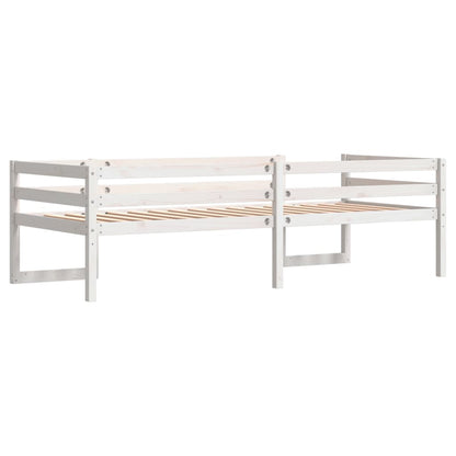 Kids' Bed Frame without Mattress White 75x190 cm Small Single Solid Wood Pine