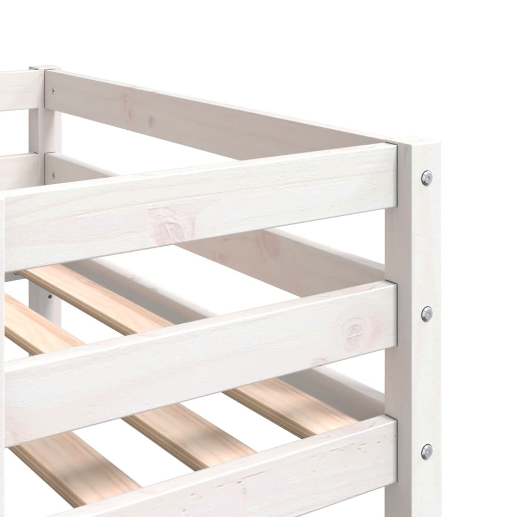 Kids' Bed Frame without Mattress White 75x190 cm Small Single Solid Wood Pine