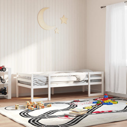 Kids' Bed Frame without Mattress White 75x190 cm Small Single Solid Wood Pine