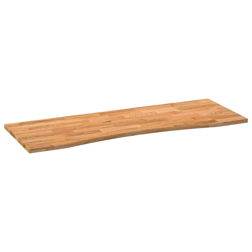 Desk Top Light Brown 140x50x2.5 cm Solid Wood Oak Rectangular