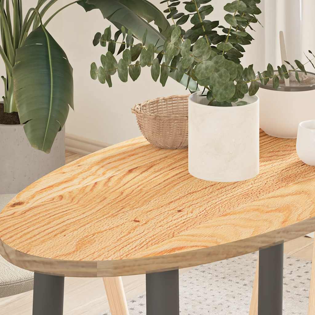 Table Top 80x40x2 cm Solid Wood Oak Oval