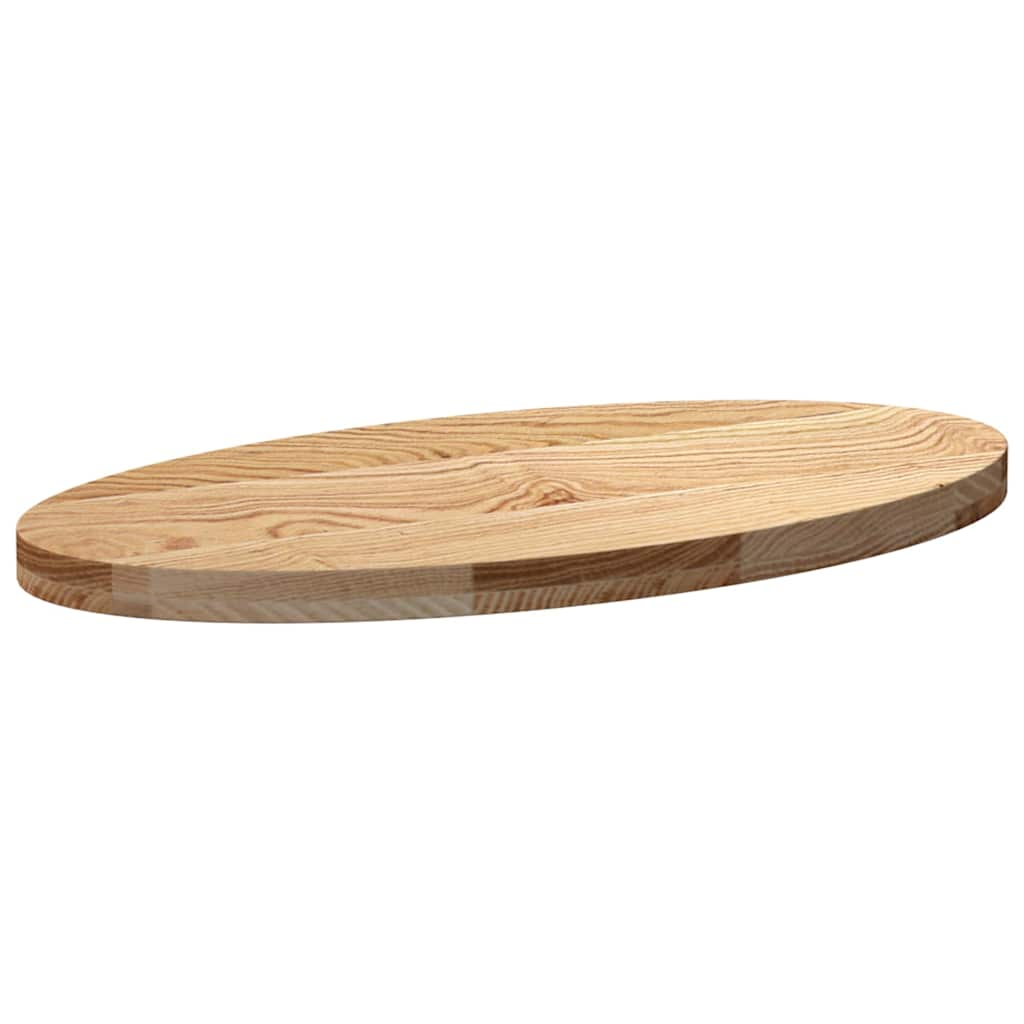 Table Top 80x40x4 cm Solid Wood Oak Oval