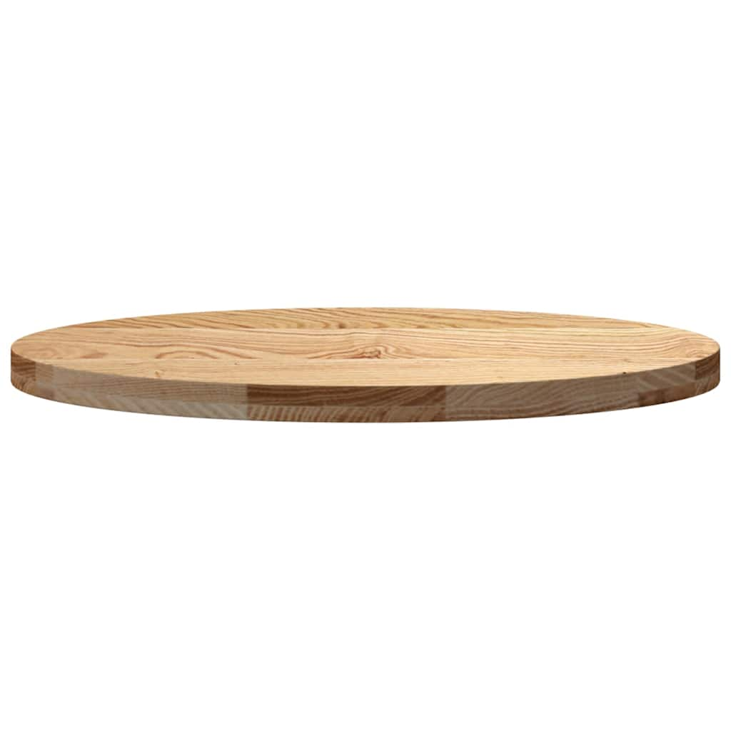 Table Top 80x40x4 cm Solid Wood Oak Oval