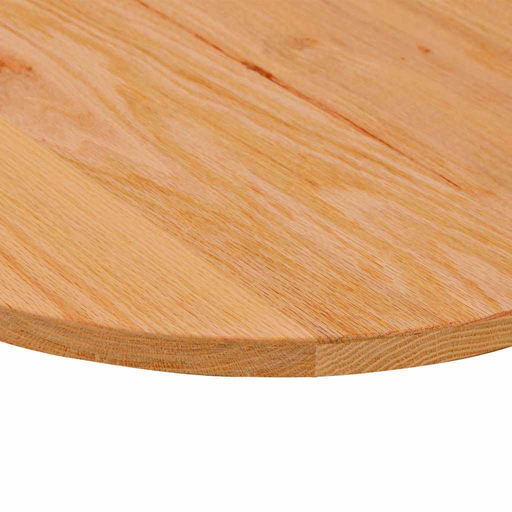 Table Top Light Brown 80x40x2 cm Solid Wood Oak Oval