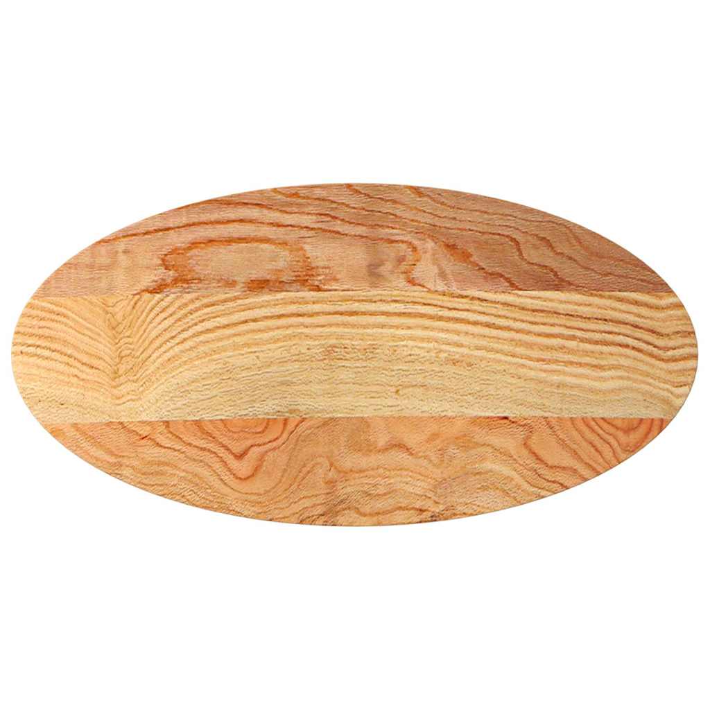 Table Top Light Brown 100x50x4 cm Solid Wood Oak Oval