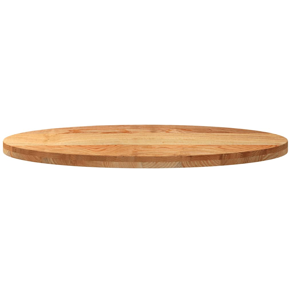 Table Top Light Brown 100x50x4 cm Solid Wood Oak Oval