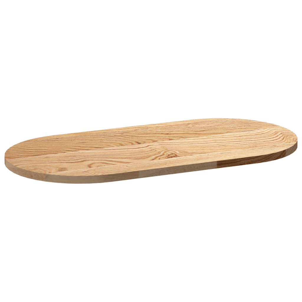 Table Top 80x40x2 cm Solid Wood Oak Oval