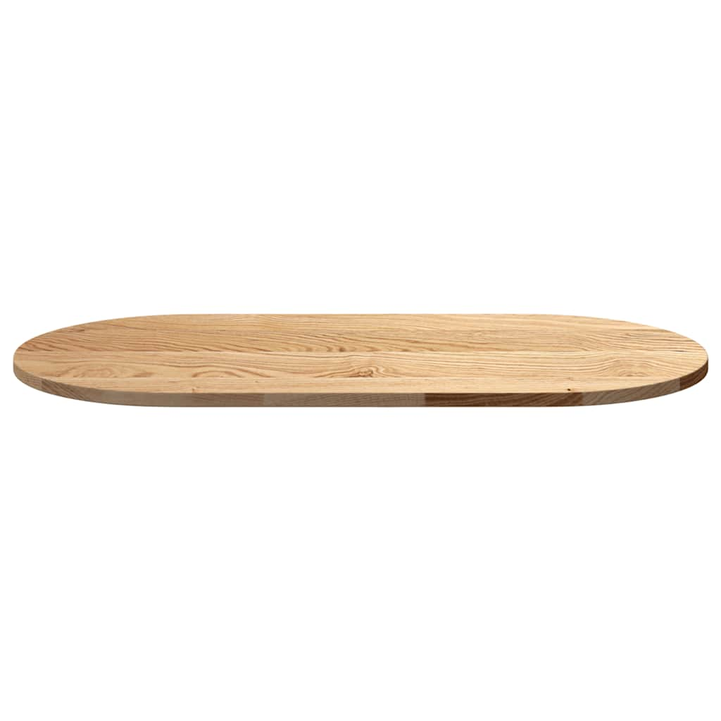 Table Top 100x50x2 cm Solid Wood Oak Oval