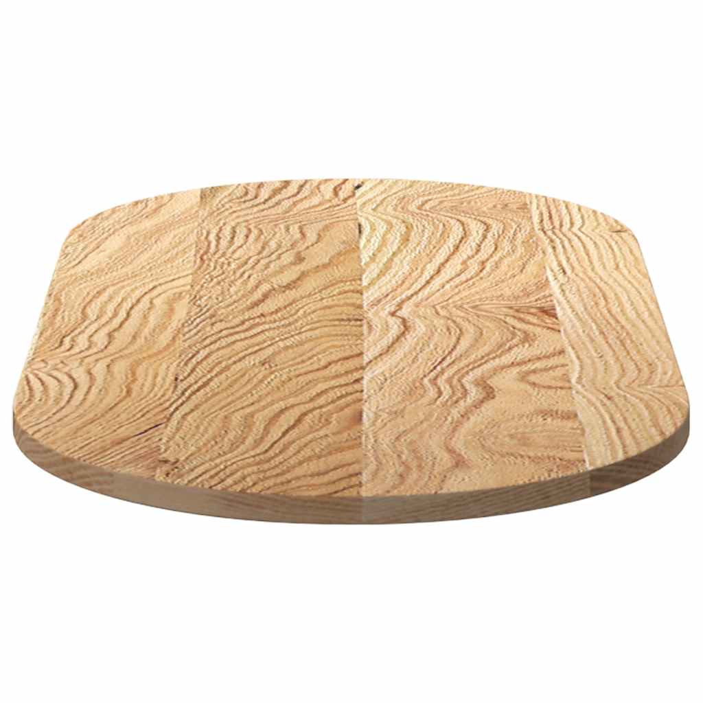 Table Top 100x50x2 cm Solid Wood Oak Oval