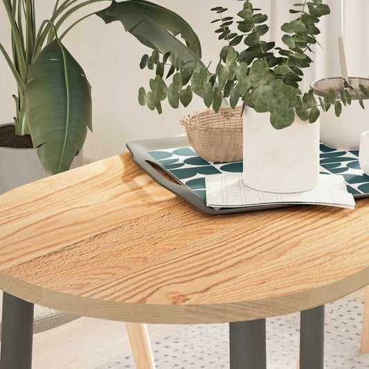 Table Top 100x50x2 cm Solid Wood Oak Oval