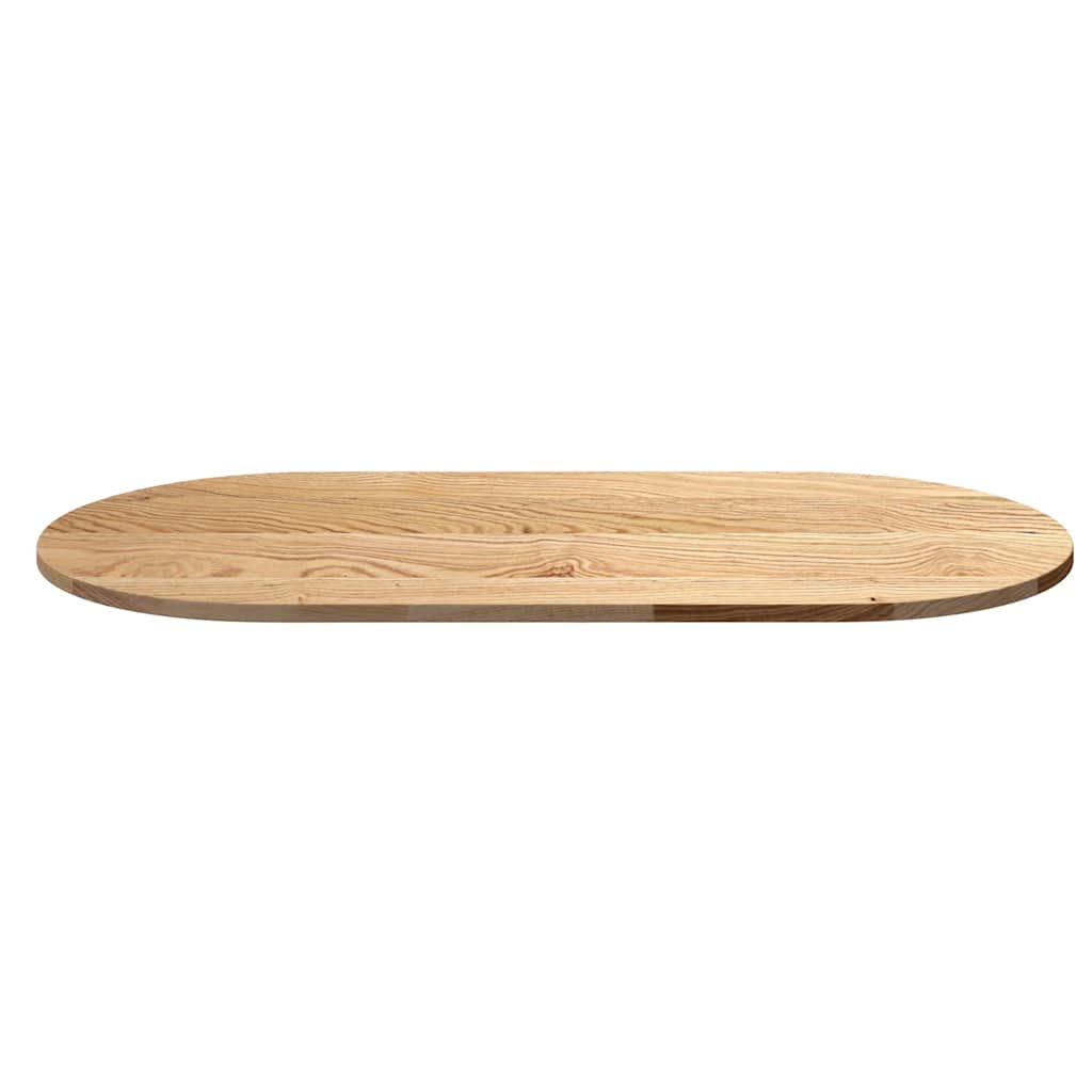 Table Top 120x60x2 cm Solid Wood Oak Oval