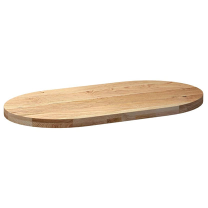 Table Top 100x50x4 cm Solid Wood Oak Oval