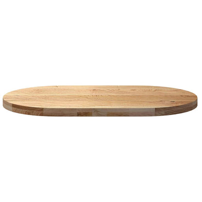 Table Top 100x50x4 cm Solid Wood Oak Oval