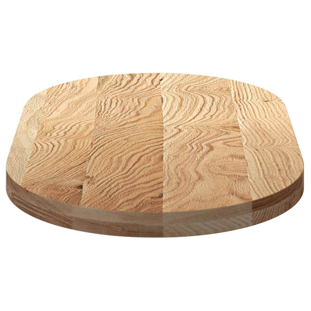 Table Top 100x50x4 cm Solid Wood Oak Oval