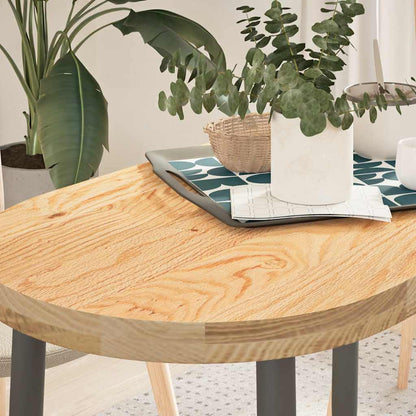 Table Top 100x50x4 cm Solid Wood Oak Oval