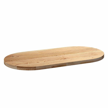 Table Top 120x60x4 cm Solid Wood Oak Oval