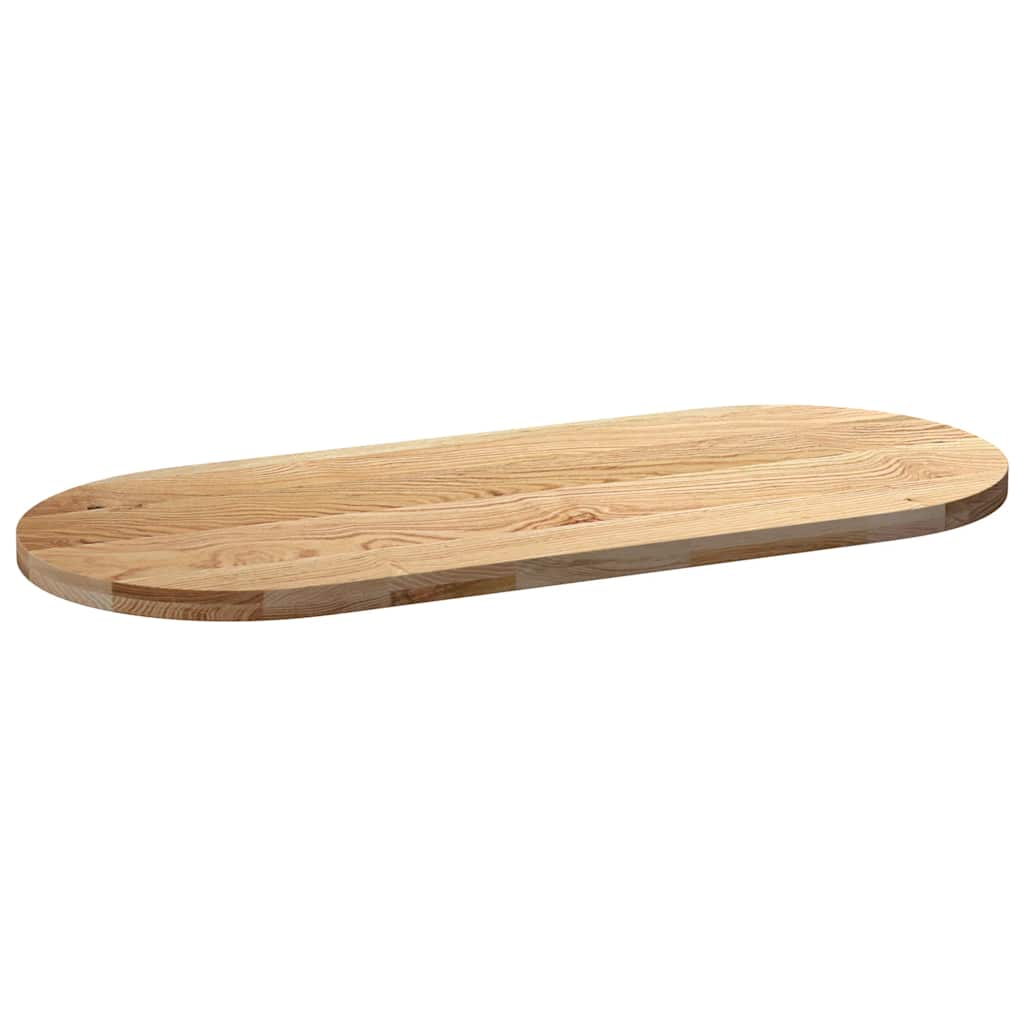 Table Top 140x60x4 cm Solid Wood Oak Oval