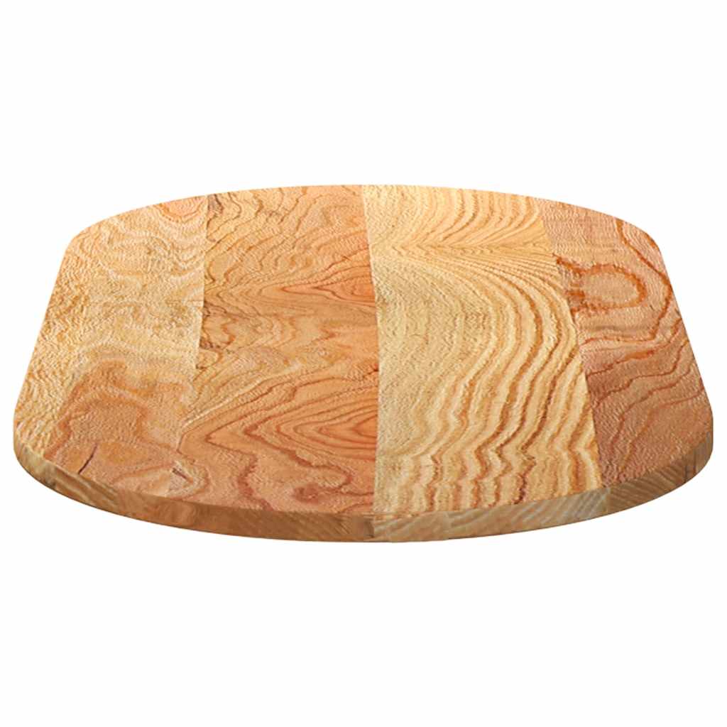 Table Top Light Brown 100x50x2 cm Solid Wood Oak Oval