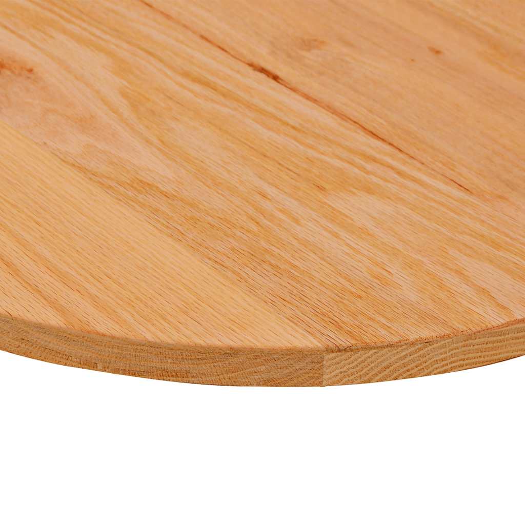 Table Top Light Brown 100x50x2 cm Solid Wood Oak Oval