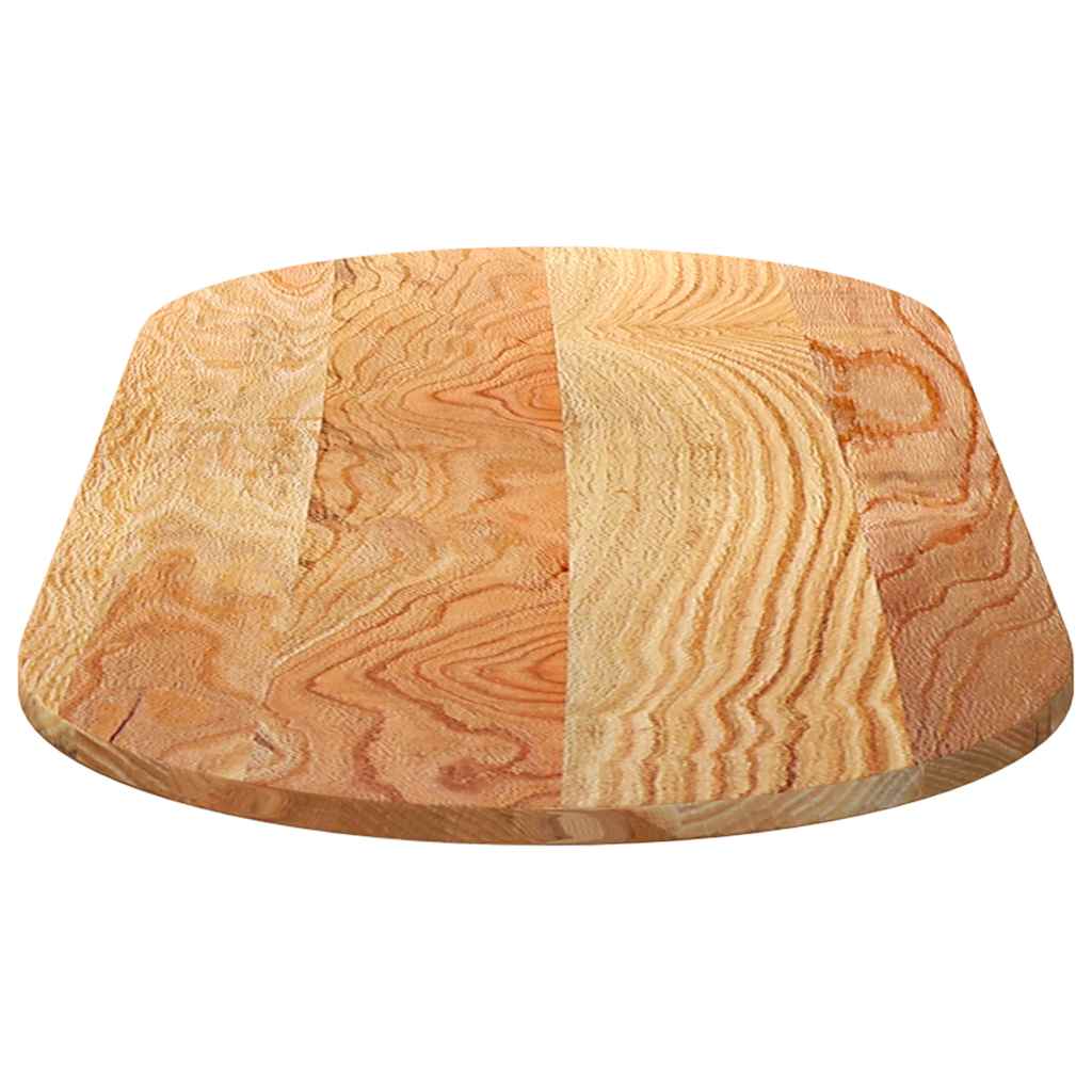 Table Top Light Brown 140x60x2 cm Solid Wood Oak Oval